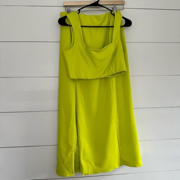 Show me Your Mumu Women’s Large Citrine Green 2 Piece Set New - Picture 1 of 10